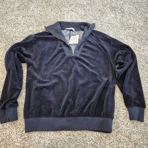 Stateside Velour Quarter-Zip Pullover Sweatshirt Sz S NWT